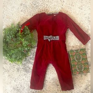 Gorgeous! Zara Corduroy Red Jumpsuit Onesie One Piece 18-24 MO EUC! Fall/Winter